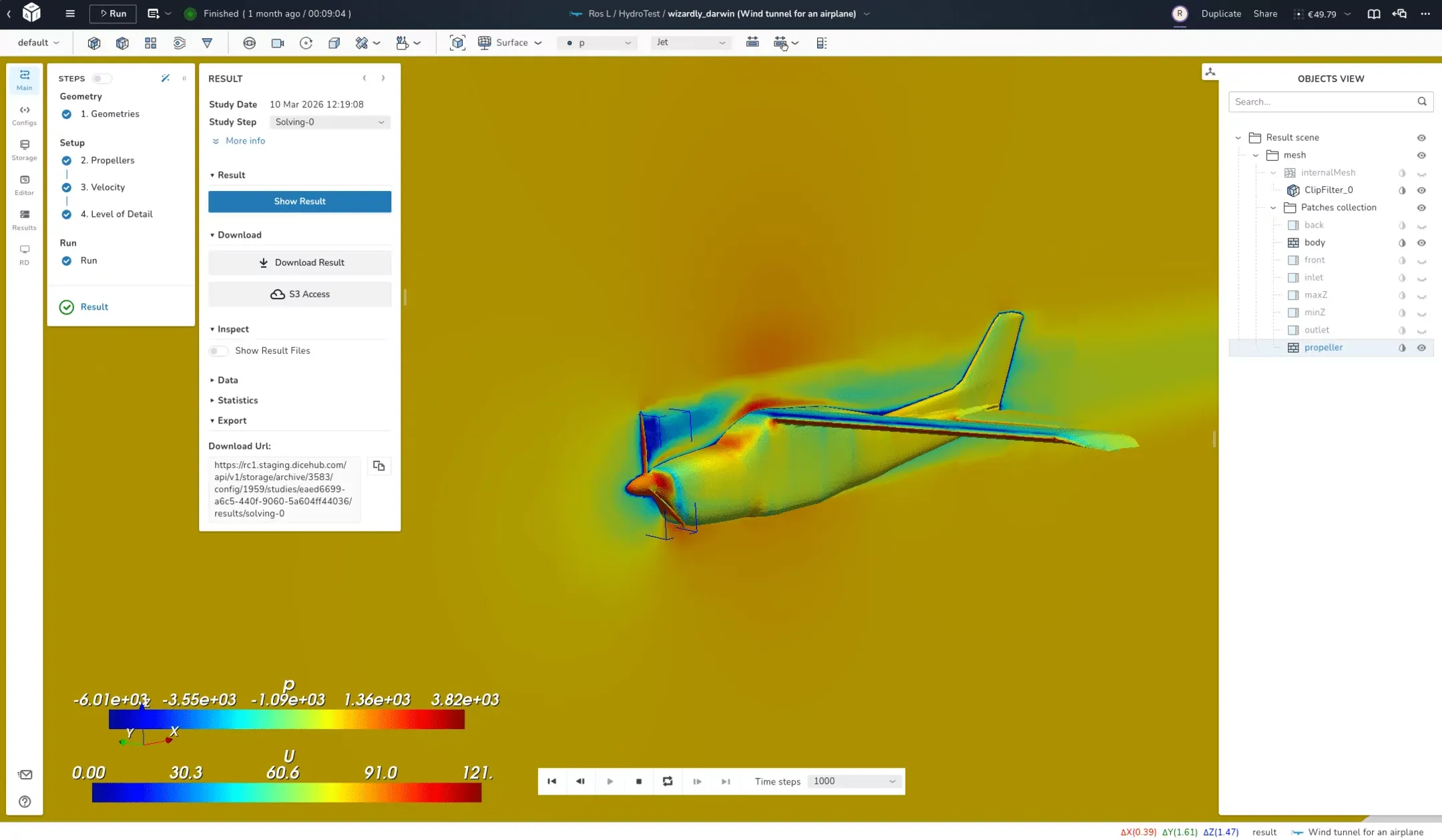 dicehub simulation result
